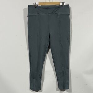 Betabrand Dark Teal High-Rise Seam-Front Leggings